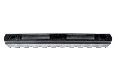 Presma M-LOK to Picatinny Adapter Rail, Polymer - 11 slots, black rail featuring an elongated shape with multiple slots for versatile mounting options.
