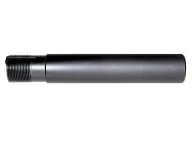 Presma Pistol Buffer Tube - Anodized Aluminum - Black, cylindrical black buffer tube with threaded end