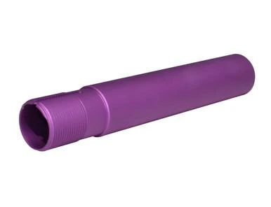 Presma Pistol Buffer Tube, Anodized Aluminum, Purple color, cylindrical firearm part for rifles and pistols.