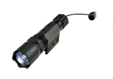 Presma Tactical LED Flashlight with Integrated Picatinny Rail Mounting Ring, 260 Lumens [FL02]