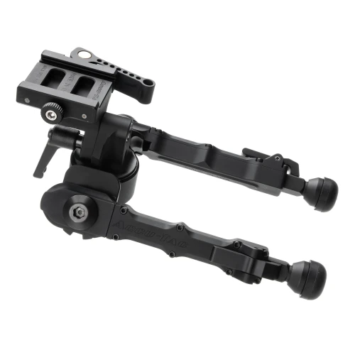 Accu-Tac PCASQD-0400 Arca Spec QD Bipod - Tactical Billet Aluminum Shooting Support with Adjustable Height & Leg Positions