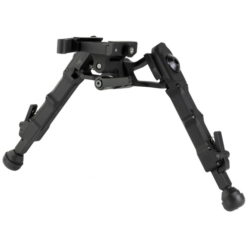 Accu-Tac WBAQD-0400 WB-4 Arca Spec Quick Detach Bipod, lightweight and adjustable height for long-range shooting, black finished, sturdy firearm accessory.