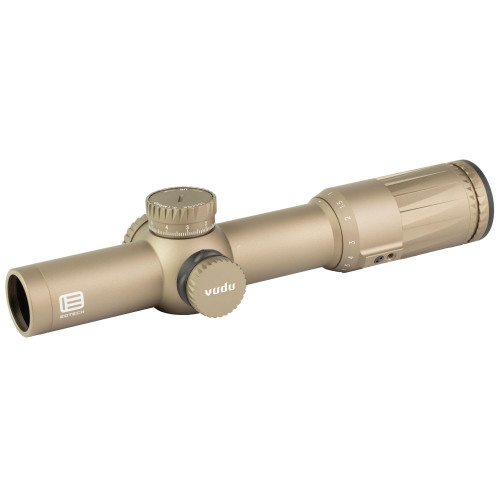 EOTECH Vudu 1-10X28mm First Focal Plane Rifle Scope, SR-5 Illuminated MRAD Reticle, Daylight Bright Dot, Matte Tan Finish, tactical precision optic for long-range shooting.