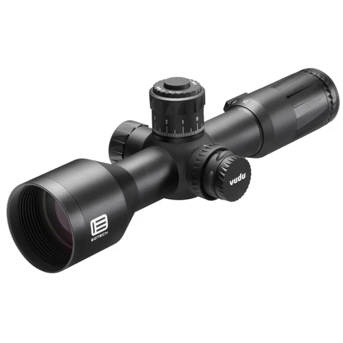 EOTECH VDU5-25FFMD3 Vudu 5-25x50mm First Focal Plane Rifle Scope, compact design with adjustable push/pull locking turret and zero stop for precise targeting.
