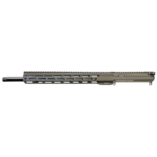 Rise Armament RA-6ARC-CU-BRN-18 6mm ARC AR-15 Upper Receiver with 18-inch stainless steel barrel and M-LOK handguard, tan color, with threaded muzzle.