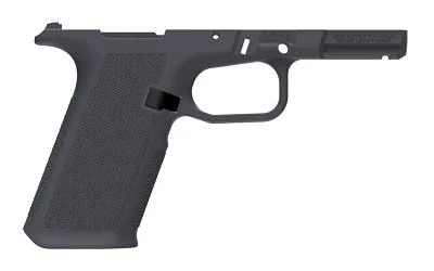 Magpul Industries Magpul EHG RG9 Full-Size Grip for Ruger RXM - MAG1517-GRY, side view of the dark gray ergonomic grip frame with textured panels and trigger guard