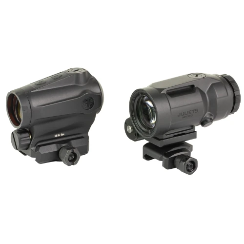 Sig Sauer ROMEO5XDR GEN II Red Dot & JULIET5-Micro Sight Combo, compact precision optics with 2 MOA red dot, motion activation, and Picatinny mount, designed for tactical and shooting applications.