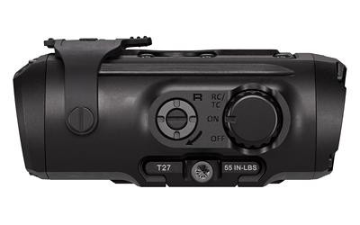 Sig Sauer KILO WARP 905NM BLACK Rangefinder - Precision Shooting & Ballistics Solutions, side view of a black rangefinder showing its control dials, buttons, and compact rugged housing