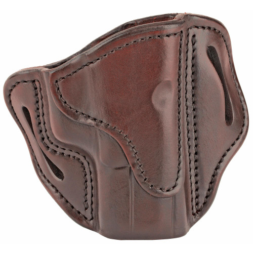 1791 Gunleather BH2.1-SBR-R OWB Holster - Premium Handcrafted Leather Firearm Holster for Secure & Comfortable Carry, close-up of the high-quality brown leather exterior with detailed stitching.