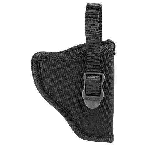 BLACKHAWK 73NH00BK-R Hip Holster, durable right-hand nylon holster designed for 2 to 3-inch revolvers featuring a medium high ride design.