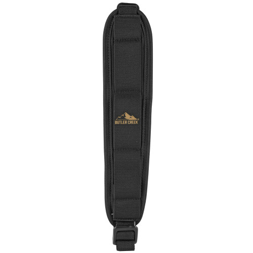 Butler Creek 80013, Protective Rifle Scope Cover in black with gold logo branding.