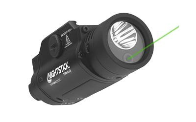 Nightstick NIGHTSTICK WPN FLSHLIGHT/LASER 1200L, tactical flashlight with laser pointer in black, compact design for law enforcement and security professionals.