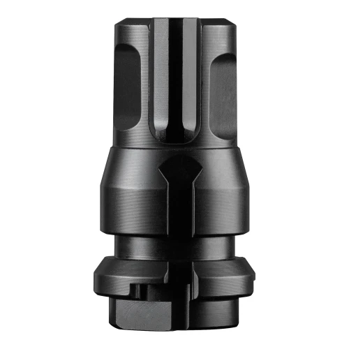 Dead Air Armament DEAD AIR KEYMICRO 5/8X24 9MM, a black firearm muzzle device or flash suppressor with a cylindrical shape, designed for 9mm caliber firearms.