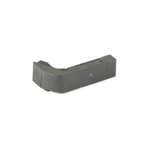 GLOCK OEM MAG CATCH 9/40/380/357, black polymer magazine catch for Glock firearms on a white background.