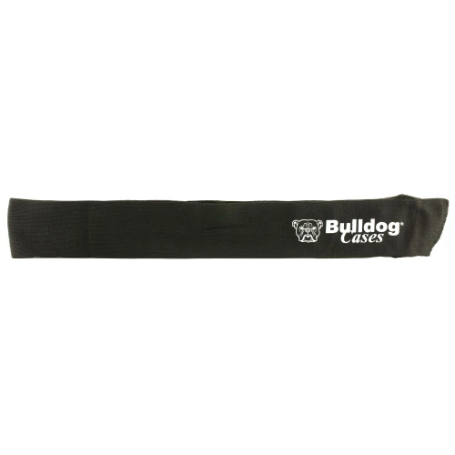 Bulldog Cases BULLDOG STANDARD SOCK BLK 52, black padded gun sock with Bulldog Cases logo and bulldog illustration in white.
