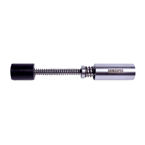 Armaspec ARMASPEC STEALTH RECOIL SPRING 9 G4, stainless steel recoil spring with black end cap.