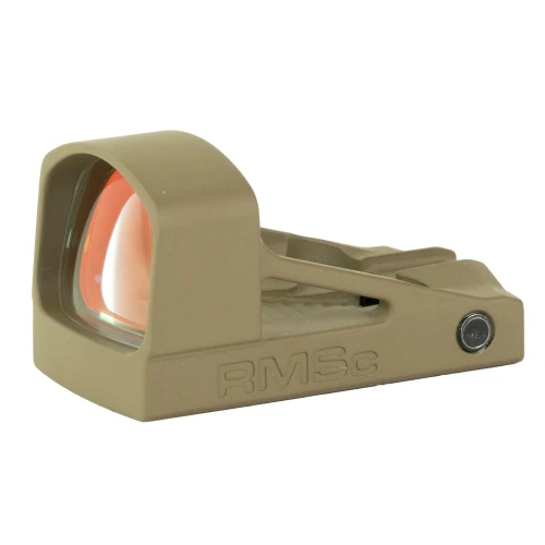 Shield Sights SHLDS RMSC GLS ED RFX SIGHT 4MOA FDE, tactical red dot sight in flat dark earth color designed for firearm accuracy and precision.