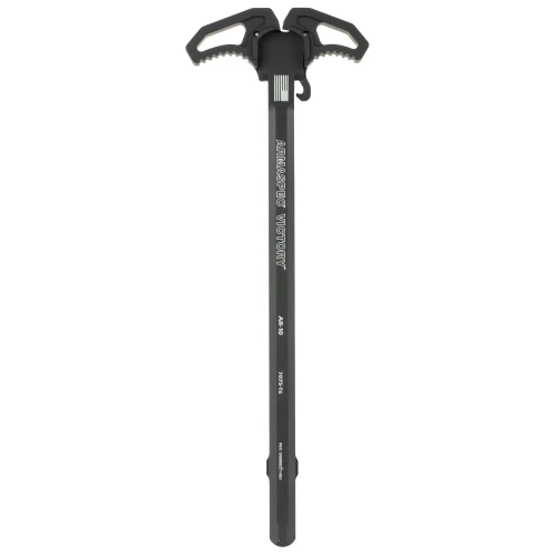 Armaspec ARMASPEC VICTORY AR10 CHRG HNDL BLK, black charging handle for AR10 rifles with textured grip design.