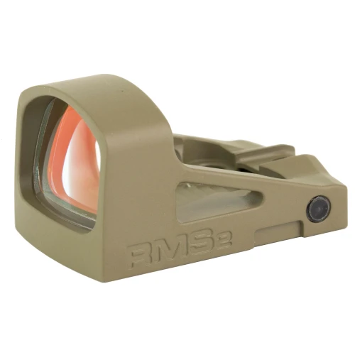 Shield Sights SHLDS RMS2 GLS ED RFX MINI 4MOA FDE, tactical red dot sight with FDE finish and compact design.