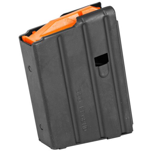 CMMG 35AFC19 .22LR Magazine, 10-round polymer replacement magazine for AR conversions, in black with orange follower
