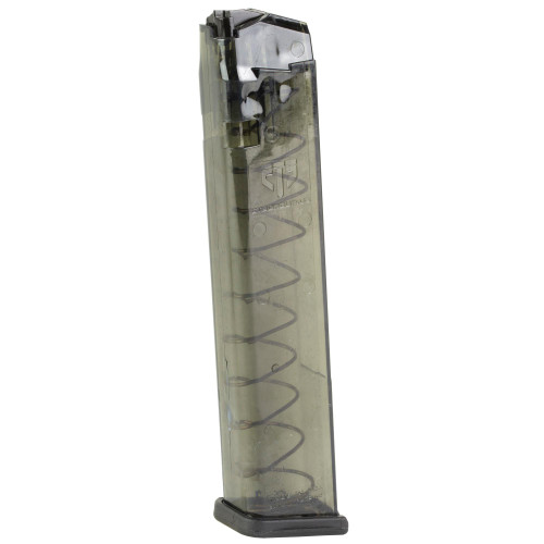 Elite Tactical Systems Group SMK-GLK-9-170, 27-Round Glock Magazine with Enhanced Durability and Clear Design.