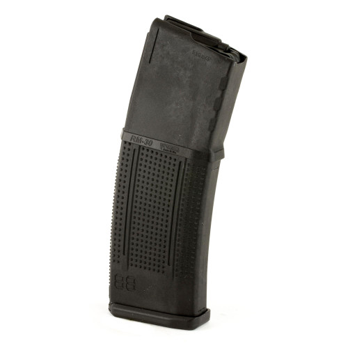ProMag Industries RM-30, black firearm magazine with textured grip and top feed point