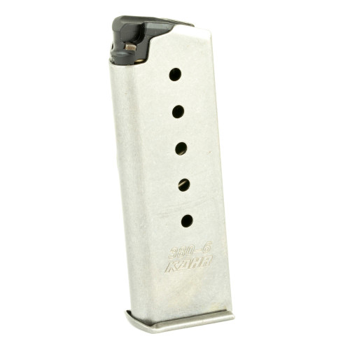 Kahr Arms K386 Magazine, 6-round capacity, durable steel construction with flush fit baseplate for reliable firearm performance.