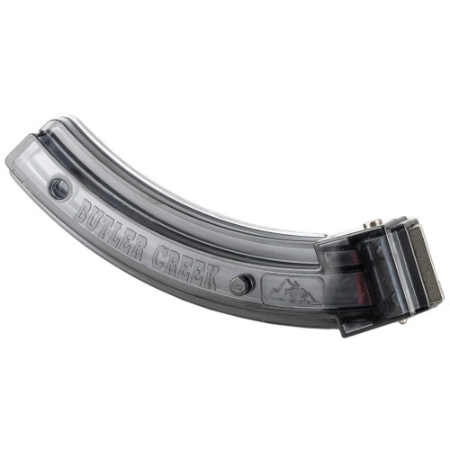Butler Creek MO112563, transparent gun scope cover with brand logo and logo of mountain and moose, for protecting rifle scopes.
