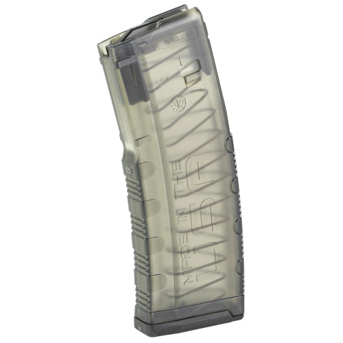 Amend2 556MODCSMK30, transparent magazine for firearm with visible internal components and capacity indicated on the side.