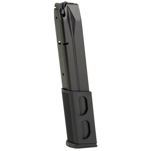 KCI USA KCI-MZ030 30-Round Magazine for Beretta 92, M9 & Canik TP, durable steel construction with polymer grip, black finish, high-capacity firearm magazine.