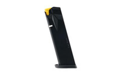 Taurus USA 358-0042-01 9MM Magazine - Fits TX9, 17 Round Capacity, Black, with a sleek black body and yellow tip for easy handling.