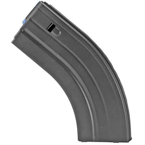 DURAMAG 2865041206CPD 28-Round Steel Magazine for 6.5 Grendel/6mm ARC, reliable anti-tilt design for extreme environments, with a close-up view of the magazine's curved body and top feed lip.