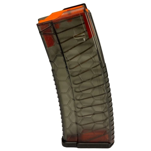 HEXMAG HX1030 AR15 10-Round Transparent Polymer Magazine, high-performance, durable, clear design, and compatible with HEXMAG accessories.
