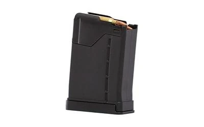 Lancer Systems L5BO-G2-10-BLK Tactical Magazine, black durable steel and polymer hybrid magazine with advanced feed lips for superior performance, standing upright.