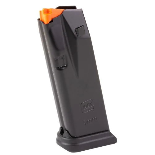 GLOCK 79269 15-Round 9MM Magazine, durable polymer and steel design for reliable shooting, shown in close-up view.