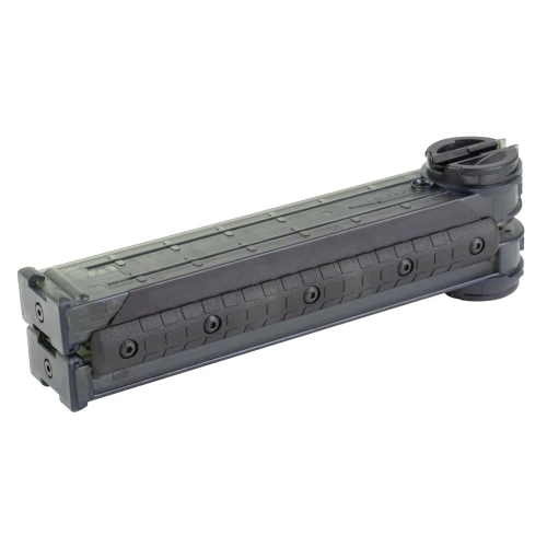 Kel-Tec KP50-1372M Bullpup Handgun - Innovative 20-Round Magazines with Jungle Clip for Ultimate Concealed Carry Efficiency, shown with a sleek, compact magazine featuring a rugged design and jungle clip for easy concealment and handling.