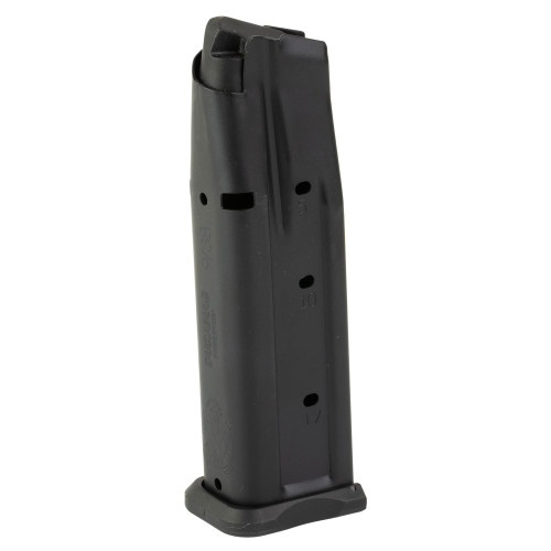 Springfield PH6917 17-Round Double Stack 1911 DS Magazine, durable stainless steel magazine with high capacity, compatible with 2011 platforms, shown standing upright.