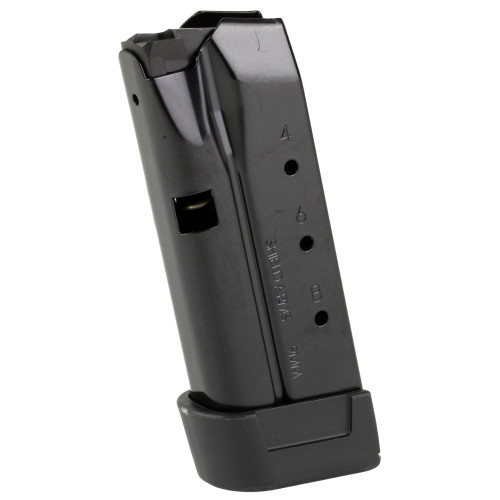 Shield Arms Z9-PM-9-PC, 9mm magazine for Shield Arms pistol, black polymer magazine with numbered capacity markings.