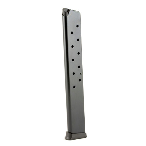 ProMag Industries COL-A5, firearm magazine with a sleek metallic finish and perforated design for enhanced grip and durability.