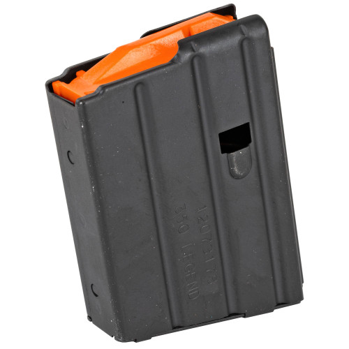 Ruger 90695, black and orange firearm magazine by Ruger with a rectangular shape and textured surface.