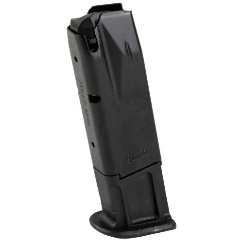 Walther 2856905, firearm magazine for handgun with a black finish and 9mm caliber markings.