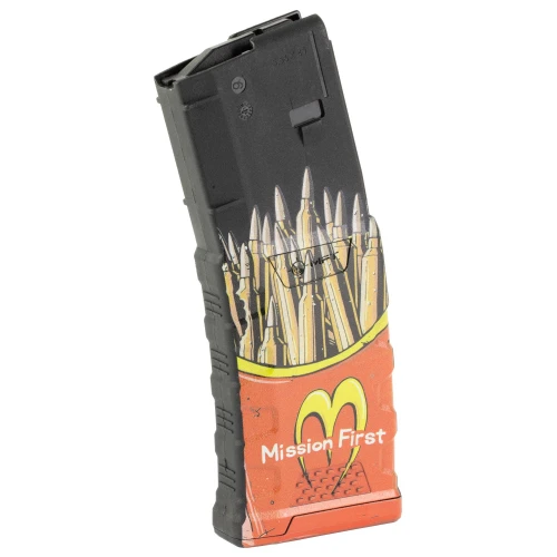 Mission First Tactical EXDPM556D-FF, rifle magazine with McDonald's French fry design and logo.
