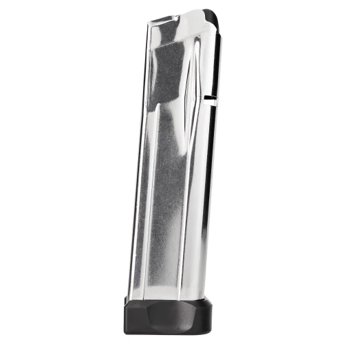 Kimber America 1600087A, magazine clip in metallic silver with black base for Kimber semi-automatic handgun.