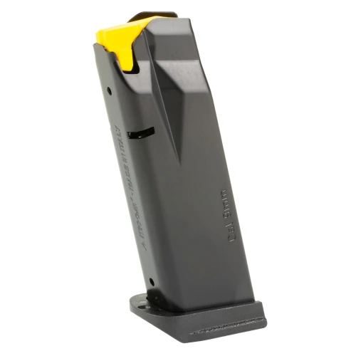 Taurus USA 358-0031-00, firearm magazine with a black finish and yellow follower for reliable firearm operation.