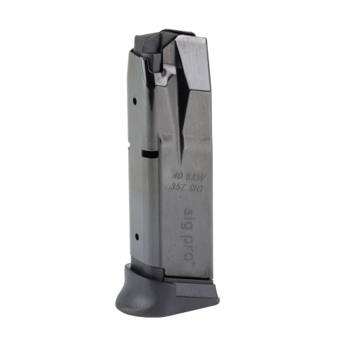 Sig Sauer MAG-2022-43-10 10-Round Magazine for SP2022, 2340 & 2009, durable steel construction, with black base and metallic body for reliable firearm ammunition storage.