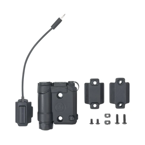 Crimson Trace Corporation Crimson Trace CMR-301 Rail Master Pro Tactical Light & Green Laser Sight, 1000 Lumens, Remote Switch Enabled, Model 01-00020, with mounting hardware and remote activation switch.