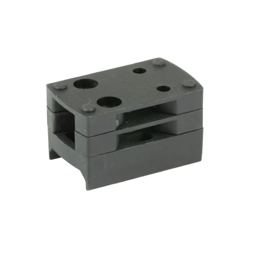 Shield Sights MNT-PICA-POL-SMS-RMS Adjustable Polymer Picatinny/Weaver Mount for Optics, durable and lightweight with height spacers, shown in black color.