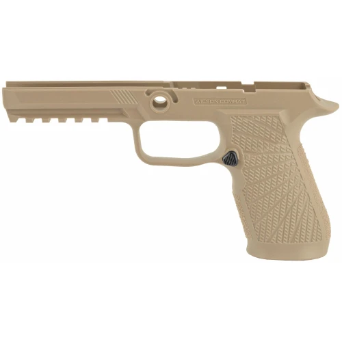 Wilson Combat 320-FST Grip Frame for SIG-SAUER P320, tan-colored, enhanced ergonomic pistol grip frame with textured surface for improved handling and performance.