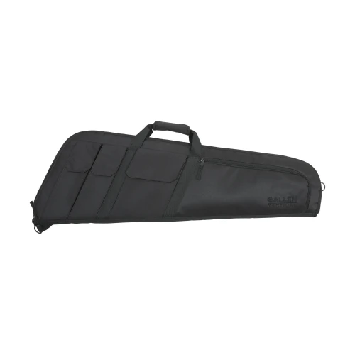 Allen Company 10902 Tac-Six Wedge Tactical Rifle Case - Rugged Protection with Thick Foam Padding & Multiple Pockets, black fabric rifle case with handles and zipper closure.