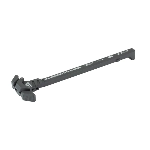 Breek Arms BRK6035 LE/MIL Small Latch Sledgehammer AR-15 Charging Handle, black, made from premium 7075-T6 aluminum with ambidextrous design and enhanced gas mitigation features.
